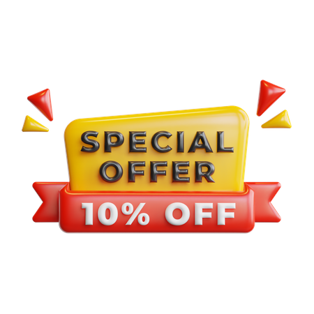 Special Offer 10 Percentage  3D Icon