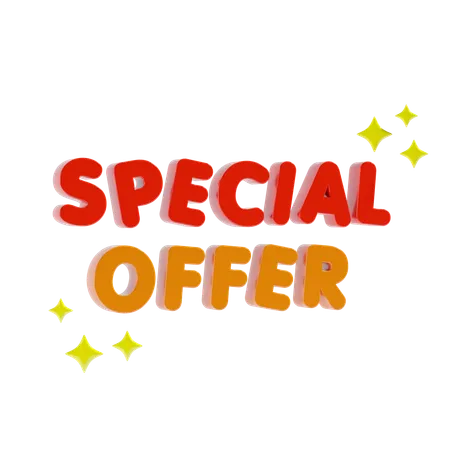 Special Offer Shopping Text 3 D Icon 3D Icon