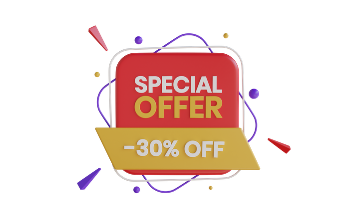 Special Offer 30%  3D Icon