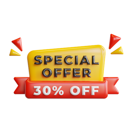 Special Offer 30 Percentage  3D Icon