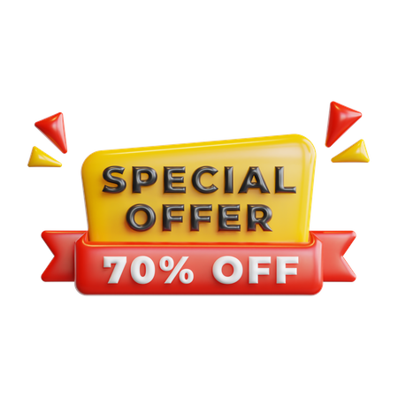 Special Offer 70 Percentage  3D Icon