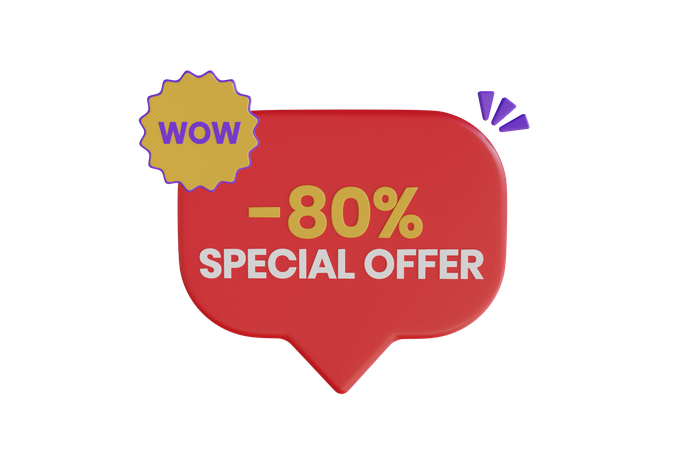 Special Offer 80%  3D Icon