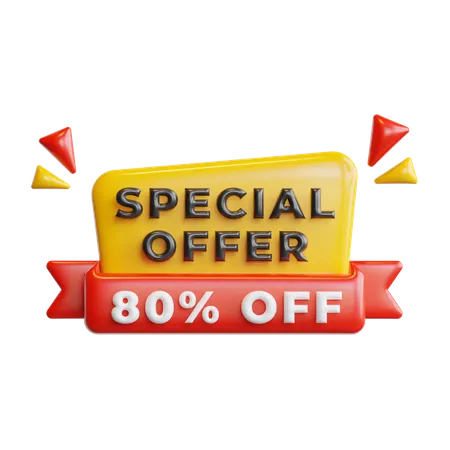 Special Offer 80 Percentage  3D Icon