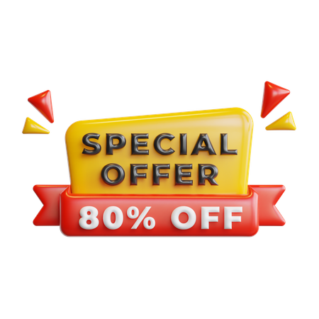 Special Offer 80 Percentage  3D Icon