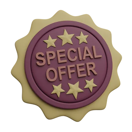 3 D Special Offer Badge Illustration 3D Icon