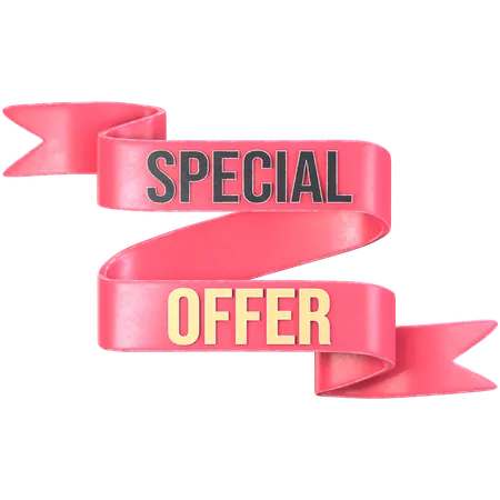 Special Offer Ribbon  3D Icon
