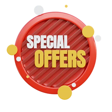 Special Offers 3 D Marketing Text 3D Icon