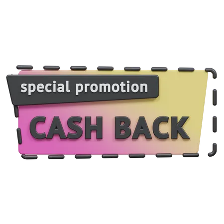 Special Promotion Cash Back  3D Icon