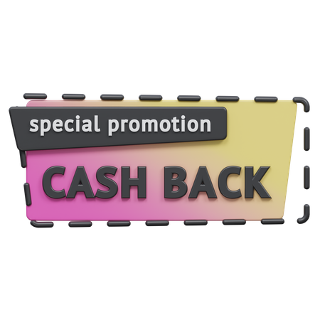 Special Promotion Cash Back  3D Icon