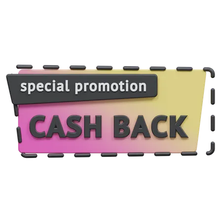 3 D Icon Pack Of Cash Back Badge 3D Icon