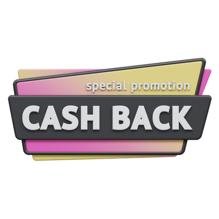 Special Promotion Cash Back  3D Icon