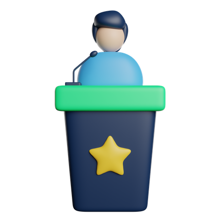 Speech  3D Icon