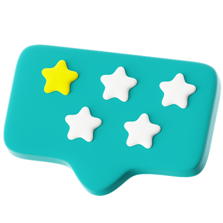 Speech Bubble 1 star  3D Icon
