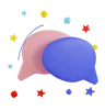 Speech bubble 3d icon