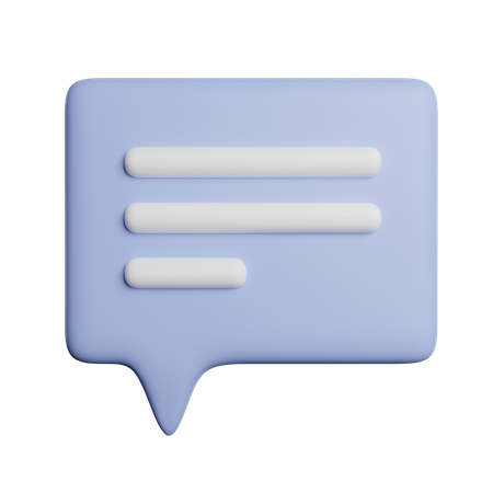 Speech Bubble  3D Icon