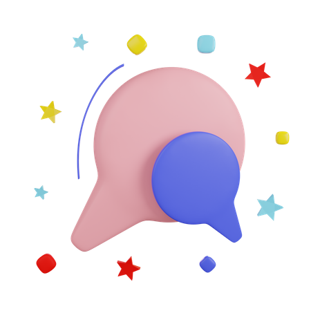 Speech bubble 3D illustration  3D Icon