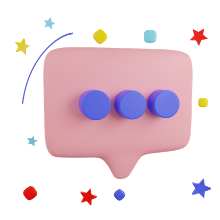 Speech bubble 3D illustration  3D Icon