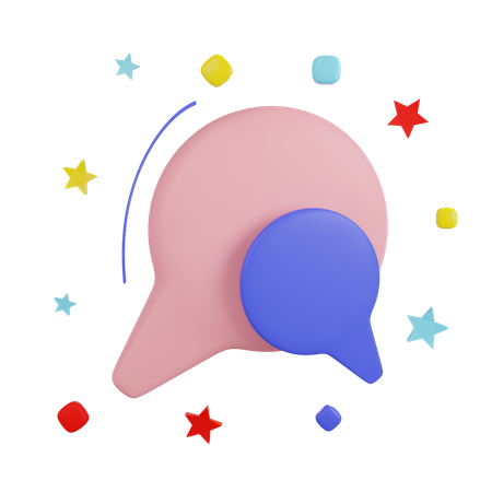 Speech bubble 3D illustration 3D Icon