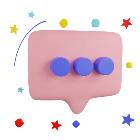 Speech bubble 3D illustration  3D Icon