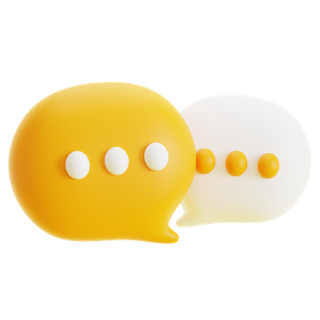 Speech bubble chat  3D Icon