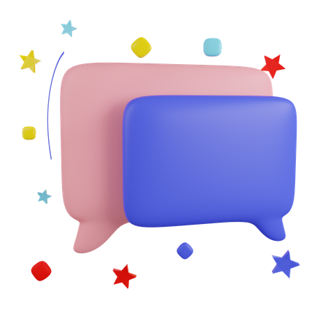 Speech bubble illustration 3D  3D Icon