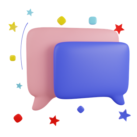 Speech bubble illustration 3D  3D Icon