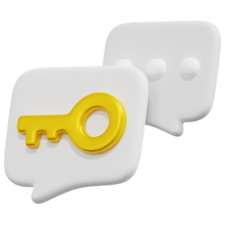 Speech Bubble Keyword  3D Icon