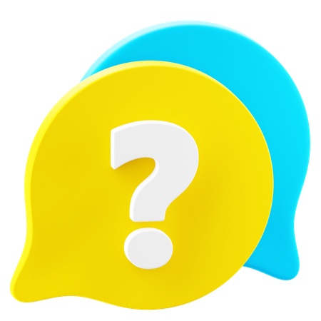 Speech Bubble Question  3D Icon