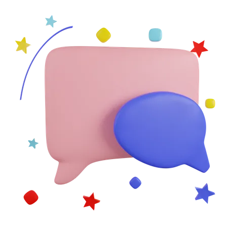 Speech bubbles 3D  3D Icon