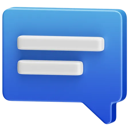Speech Message  3D Icon