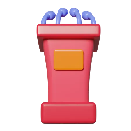 Speech Podium  3D Icon