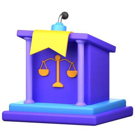 Speech Podium  3D Icon