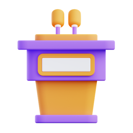 Speech Podium  3D Icon