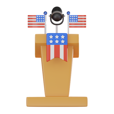 Speech Podium  3D Icon