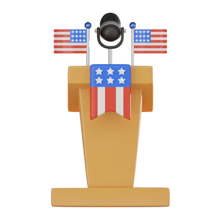 Speech Podium  3D Icon