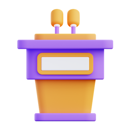 Speech Podium  3D Icon