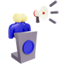 speaker podium emoji 3d