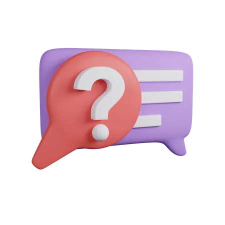 Speech Questions 3 D Icon Contains PNG BLEND GLTF And OBJ Files 3D Icon