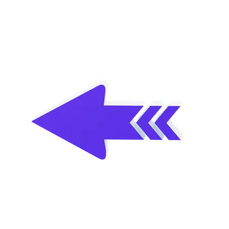 Speed Arrow Left  3D Icon