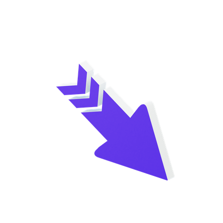 Speed Arrow Lower Right  3D Icon