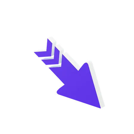 Speed Arrow Lower Right  3D Icon
