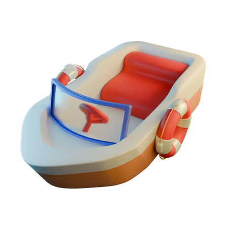 Speed Boat  3D Icon