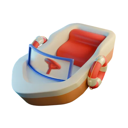 Speed Boat  3D Icon