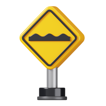 Speed Breaker Ahead Sign  3D Icon