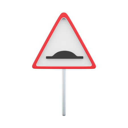 Speed Bumps Sign  3D Icon