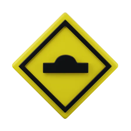 Speed Hump sign 3d icon  3D Icon