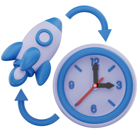 Speed launch  3D Icon