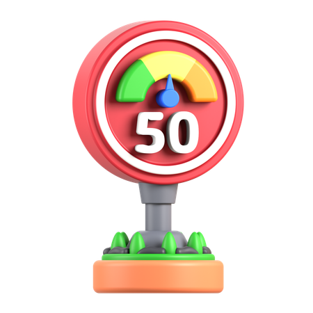 속도 제한  3D Icon
