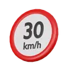 Speed limit 30 kph sign