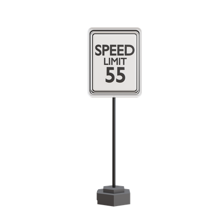 Speed Limit  3D Icon